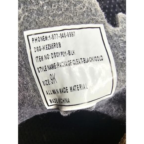 DSG Speed Viper CLEATS Balck Gold Size Toddler 9 K - Picture 6 of 7